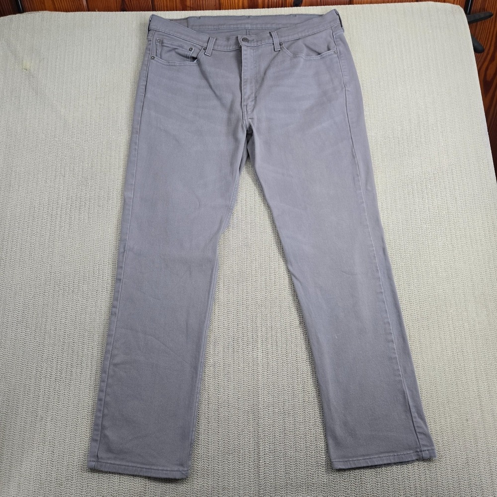 Levi's 514 Jeans Mens 38x32 Gray Denim Slim Straight Leg Modern